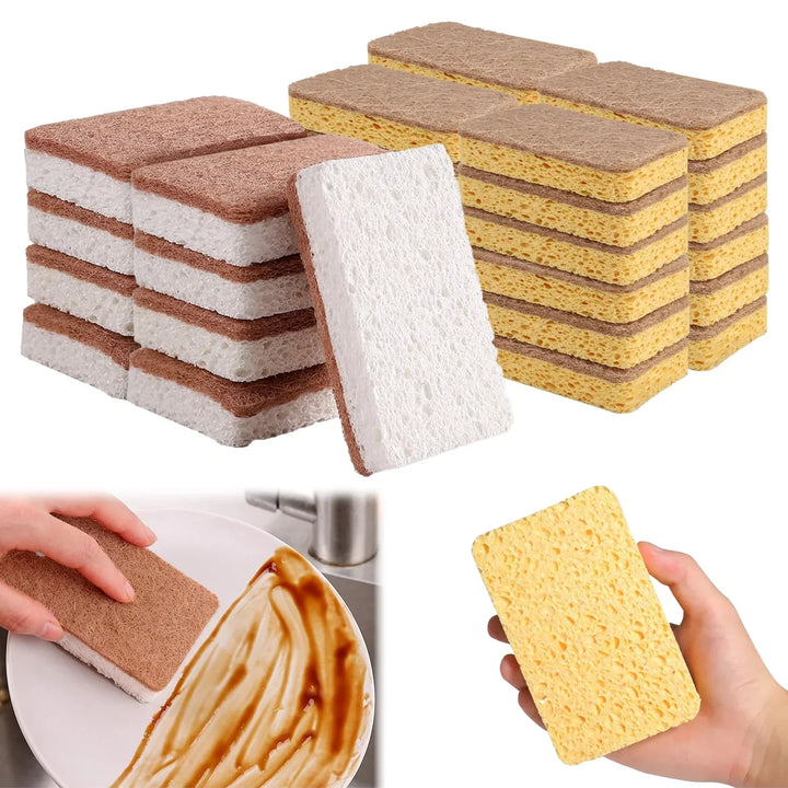 eco-friendly sponge- tableware Biodegradable compostable cellulose and coconut scrubbing sponge