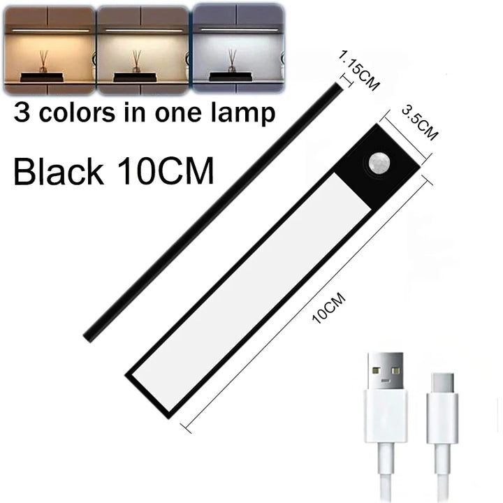 LED Motion Sensor Under Cabinet Lights USB Rechargeable