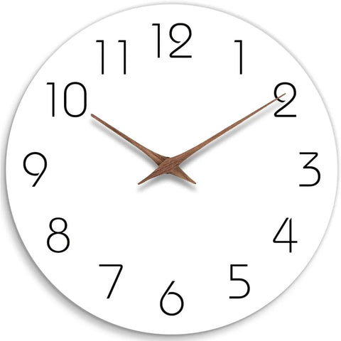 White Modern Simple Minimalist Hanging Wall Clock