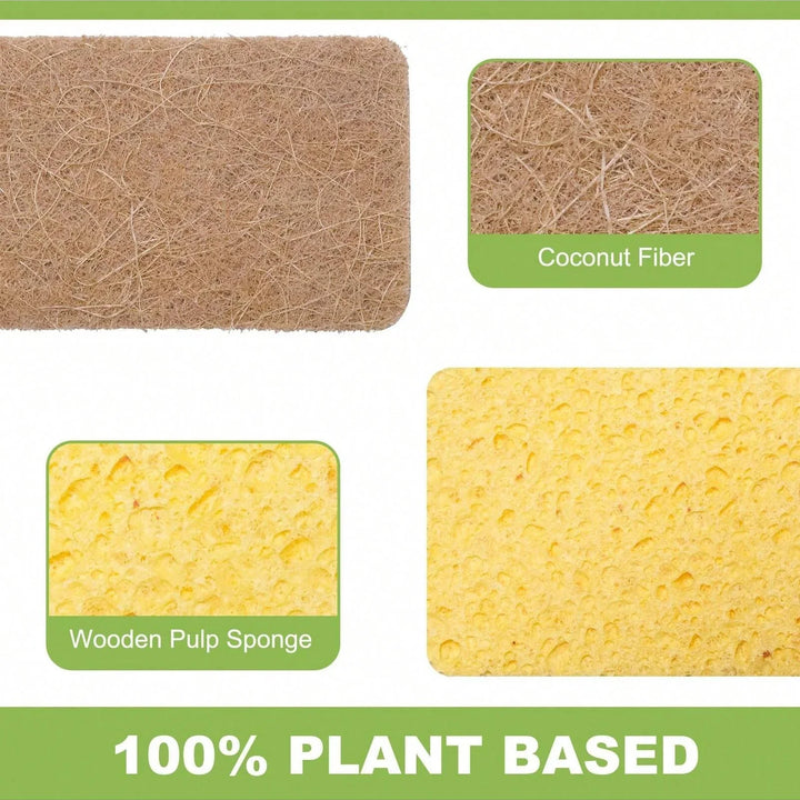 eco-friendly sponge- tableware Biodegradable compostable cellulose and coconut scrubbing sponge