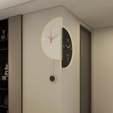Double Sided Corner Wall Clock