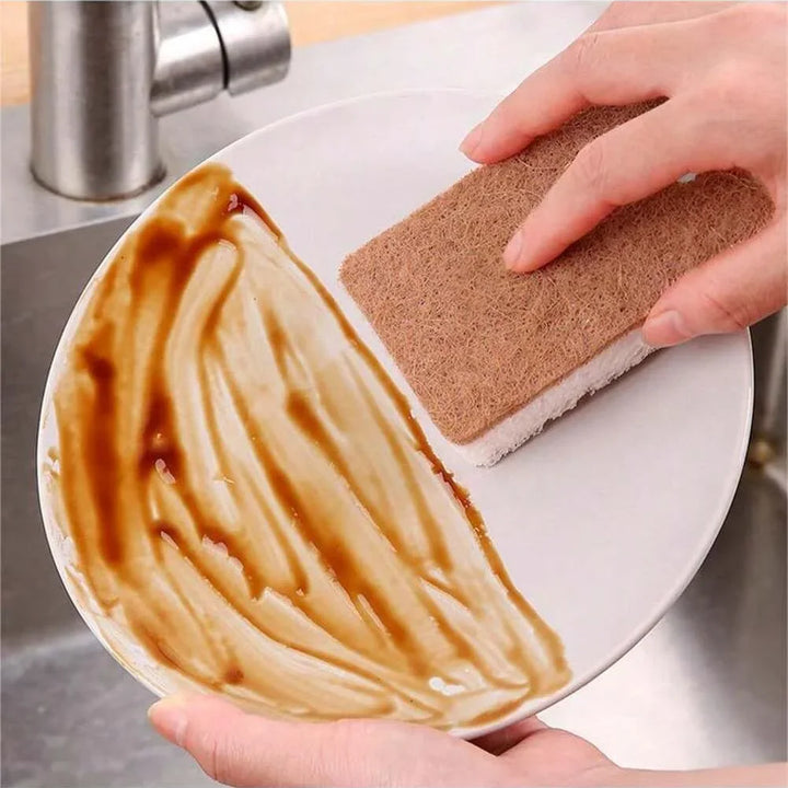 eco-friendly sponge- tableware Biodegradable compostable cellulose and coconut scrubbing sponge