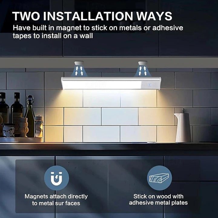 LED Motion Sensor Under Cabinet Lights USB Rechargeable