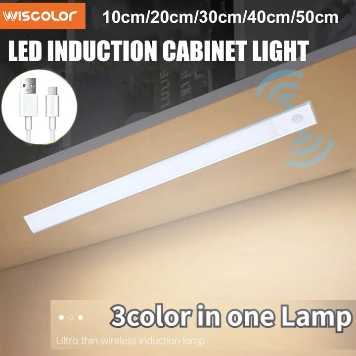 LED Motion Sensor Under Cabinet Lights USB Rechargeable